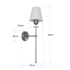 GloboStar® LING 204-0189 Μοντέρνο Φωτιστικό Τοίχου Απλίκα Μονόφωτο 1 x E27 AC 220-240V IP20 Μπεζ & Μαύρο - Μ13 x Π13 x Υ50cm