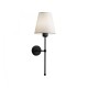 GloboStar® LING 204-0190 Μοντέρνο Φωτιστικό Τοίχου Απλίκα Μονόφωτο 1 x E27 AC 220-240V IP20 Μπεζ & Μαύρο - Μ13 x Π13 x Υ50cm