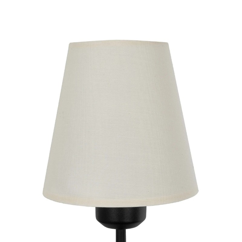 GloboStar® LING 204-0190 Μοντέρνο Φωτιστικό Τοίχου Απλίκα Μονόφωτο 1 x E27 AC 220-240V IP20 Μπεζ & Μαύρο - Μ13 x Π13 x Υ50cm