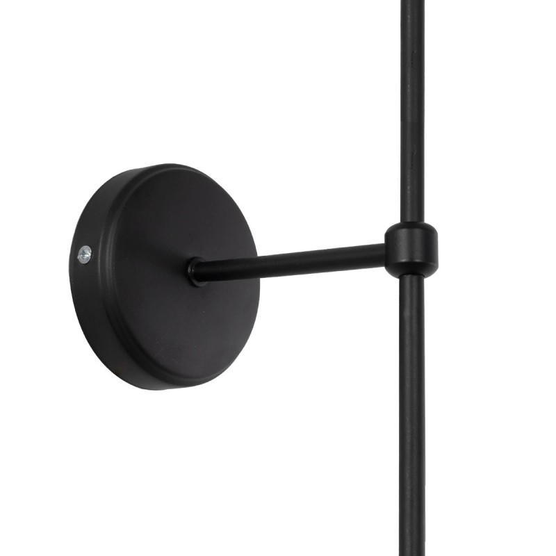 GloboStar® LING 204-0190 Μοντέρνο Φωτιστικό Τοίχου Απλίκα Μονόφωτο 1 x E27 AC 220-240V IP20 Μπεζ & Μαύρο - Μ13 x Π13 x Υ50cm