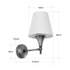 GloboStar® SUSE 204-0191 Μοντέρνο Φωτιστικό Τοίχου Απλίκα Μονόφωτο 1 x E27 AC 220-240V IP20 Μπεζ & Μπρούτζινο - Μ23 x Π13 x Υ21cm