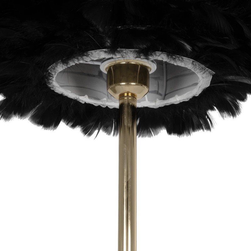 GLOBOSTAR® ALES 204-0193 Μοντέρνο Επιδαπέδιο Φωτιστικό με Ντουί 1 x E27 AC 220-240V IP20 - Μαύρο & Χρυσό - Μ40 x Π40 x Υ150cm