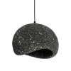 GloboStar® STONE 204-0194 Μοντέρνο Κρεμαστό Φωτιστικό Καμπάνα Μονόφωτο 1 x E27 IP20 Μαύρο Με Λευκό Πολυστερίνη με Ρητίνη - Μ35 x Π31 x Υ26cm