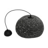 GloboStar® STONE 204-0194 Μοντέρνο Κρεμαστό Φωτιστικό Καμπάνα Μονόφωτο 1 x E27 IP20 Μαύρο Με Λευκό Πολυστερίνη με Ρητίνη - Μ35 x Π31 x Υ26cm