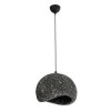 GloboStar® STONE 204-0194 Μοντέρνο Κρεμαστό Φωτιστικό Καμπάνα Μονόφωτο 1 x E27 IP20 Μαύρο Με Λευκό Πολυστερίνη με Ρητίνη - Μ35 x Π31 x Υ26cm