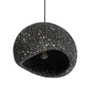 GloboStar® STONE 204-0194 Μοντέρνο Κρεμαστό Φωτιστικό Καμπάνα Μονόφωτο 1 x E27 IP20 Μαύρο Με Λευκό Πολυστερίνη με Ρητίνη - Μ35 x Π31 x Υ26cm