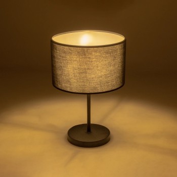 GLOBOSTAR® STRING 204-0196 Μοντέρνο Επιτραπέζιο Φωτιστικό Πορτατίφ με Ντουί 1 x E27 AC 220-240V IP20 - Μαύρο - Μ24 x Π24 x Υ37cm