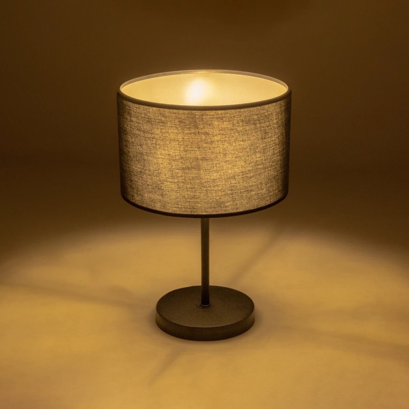 GLOBOSTAR® STRING 204-0196 Μοντέρνο Επιτραπέζιο Φωτιστικό Πορτατίφ με Ντουί 1 x E27 AC 220-240V IP20 - Μαύρο - Μ24 x Π24 x Υ37cm