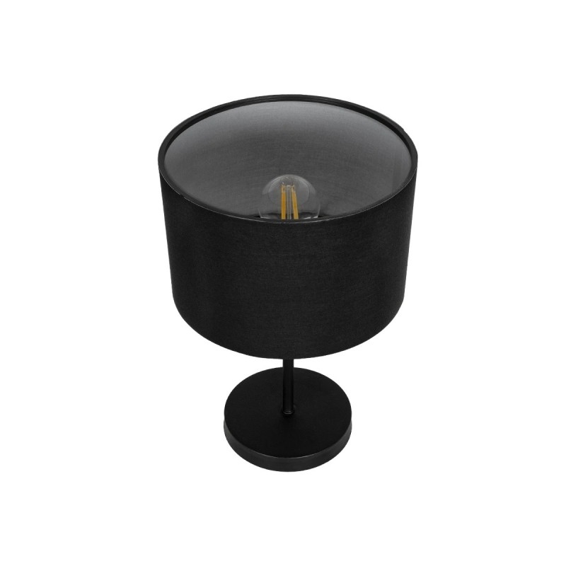 GLOBOSTAR® STRING 204-0196 Μοντέρνο Επιτραπέζιο Φωτιστικό Πορτατίφ με Ντουί 1 x E27 AC 220-240V IP20 - Μαύρο - Μ24 x Π24 x Υ37cm