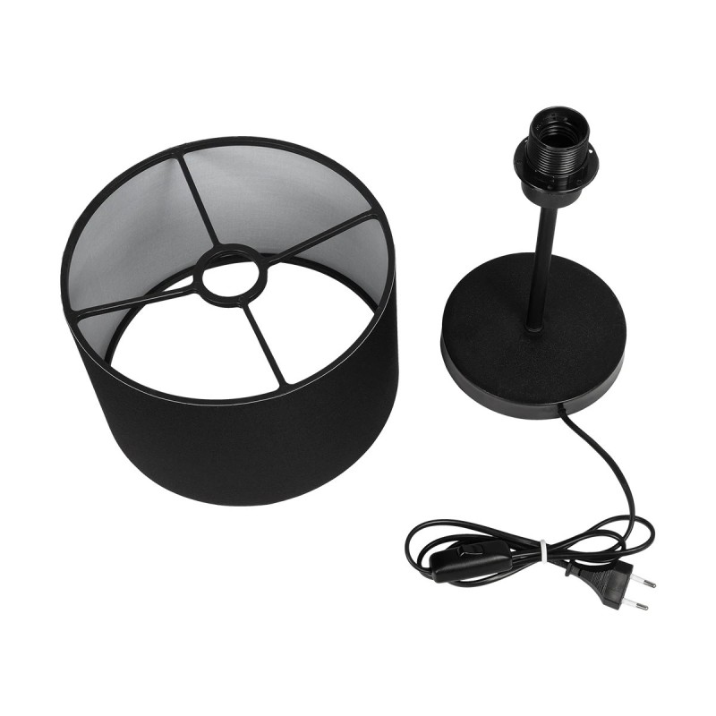 GLOBOSTAR® STRING 204-0196 Μοντέρνο Επιτραπέζιο Φωτιστικό Πορτατίφ με Ντουί 1 x E27 AC 220-240V IP20 - Μαύρο - Μ24 x Π24 x Υ37cm