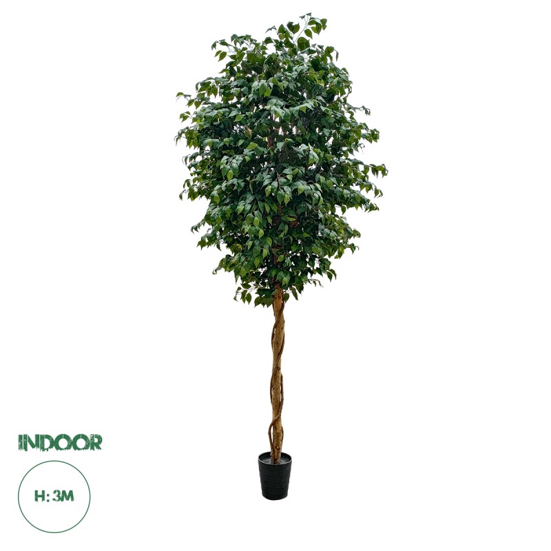 GloboStar® Artificial Garden FICUS BENJAMINA TREE 20432 Τεχνητό Διακοσμητικό Φυτό Φίκος Μπενζαμίνη Υ300cm