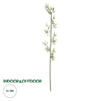 GloboStar® Artificial Garden BAMBOO BRANCH 20439 Τεχνητό Διακοσμητικό Κλαδί Μπαμπού Υ200cm
