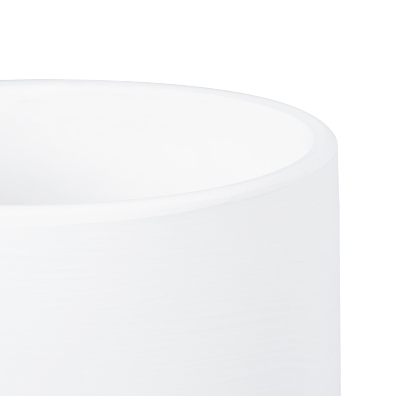 GloboStar® Artificial Garden KASOS 20444 Πήλινο Κεραμικό Κασπώ Γλάστρα - Flower Pot Λευκό με Χρυσό Φ15cm x Υ15cm