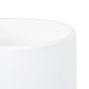 GloboStar® Artificial Garden KASOS 20444 Πήλινο Κεραμικό Κασπώ Γλάστρα - Flower Pot Λευκό με Χρυσό Φ15cm x Υ15cm