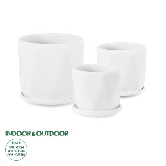 GloboStar® Artificial Garden KARPATHOS 20463 ΣΕΤ 3 Πήλινα Κεραμικά Κασπώ Γλάστρες - Flower Pots Λευκό A:Φ10cm x Υ10cm B:Φ13cm x Υ13.5cm C:Φ16cm x Υ16.5cm GloboStar® Artificial Garden KARPATHOS 20463 ΣΕΤ 3 Πήλινα Κεραμικά Κασπώ Γλάστρες - Flower Pots Λευκό A:Φ10cm x Υ10cm B:Φ13cm x Υ13.5cm C:Φ16cm x Υ16.5cm