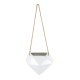 GloboStar® Artificial Garden HERAKLIO 20467 Κρεμαστό Πήλινο Κεραμικό Κασπώ Γλάστρα - Flower Pot Λευκό Μ13.5 x Π15.5 x Υ37cm GloboStar® Artificial Garden HERAKLIO 20467 Κρεμαστό Πήλινο Κεραμικό Κασπώ Γλάστρα - Flower Pot Λευκό Μ13.5cm x Π15.5 x Υ37cm