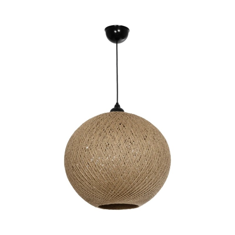 GLOBOSTAR® SOLEI 205-0001 Boho Κρεμαστό Φωτιστικό Οροφής με Ντουί 1 x E27 AC 220-240V IP20 - Μπεζ - M40 x Π40 x Υ45cm