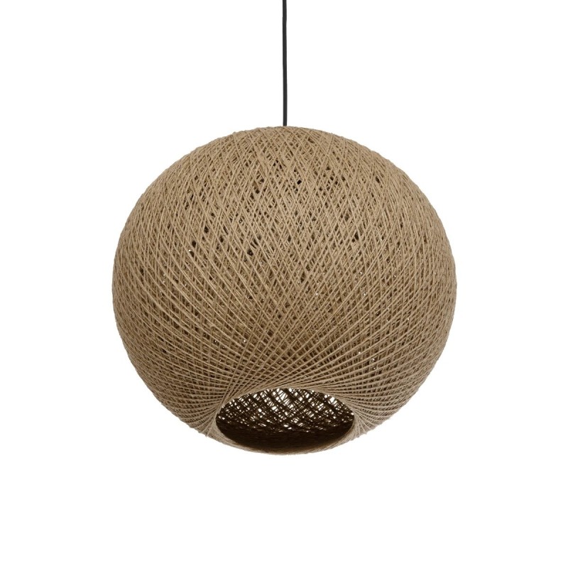 GLOBOSTAR® SOLEI 205-0001 Boho Κρεμαστό Φωτιστικό Οροφής με Ντουί 1 x E27 AC 220-240V IP20 - Μπεζ - M40 x Π40 x Υ45cm