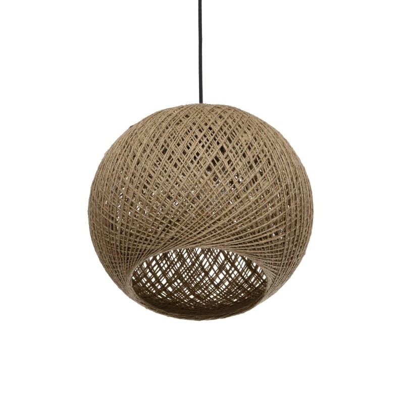 GLOBOSTAR® SOLEI 205-0002 Boho Κρεμαστό Φωτιστικό Οροφής με Ντουί 1 x E27 AC 220-240V IP20 - Μπεζ - M30 x Π30 x Υ35cm