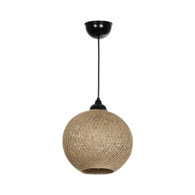 GLOBOSTAR® SOLEI 205-0003 Boho Κρεμαστό Φωτιστικό Οροφής με Ντουί 1 x E27 AC 220-240V IP20 - Μπεζ - M20 x Π20 x Υ25cm