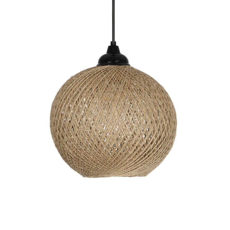 GLOBOSTAR® SOLEI 205-0003 Boho Κρεμαστό Φωτιστικό Οροφής με Ντουί 1 x E27 AC 220-240V IP20 - Μπεζ - M20 x Π20 x Υ25cm