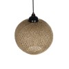 GLOBOSTAR® SOLEI 205-0003 Boho Κρεμαστό Φωτιστικό Οροφής με Ντουί 1 x E27 AC 220-240V IP20 - Μπεζ - M20 x Π20 x Υ25cm