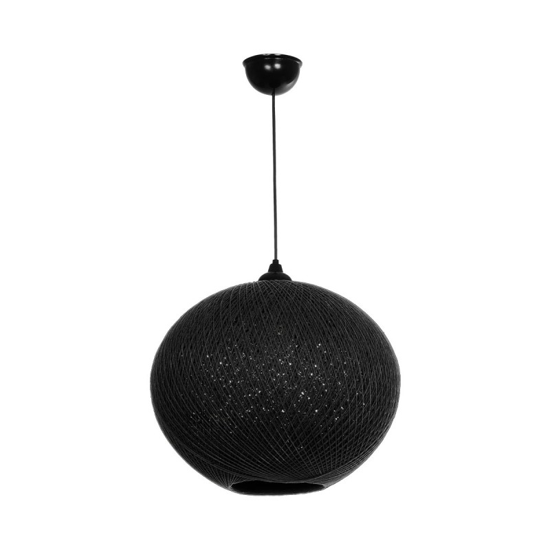 GLOBOSTAR® SOLEI 205-0004 Boho Κρεμαστό Φωτιστικό Οροφής με Ντουί 1 x E27 AC 220-240V IP20 - Μαύρο - M40 x Π40 x Υ45cm