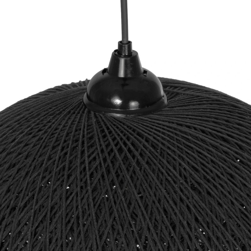 GLOBOSTAR® SOLEI 205-0004 Boho Κρεμαστό Φωτιστικό Οροφής με Ντουί 1 x E27 AC 220-240V IP20 - Μαύρο - M40 x Π40 x Υ45cm