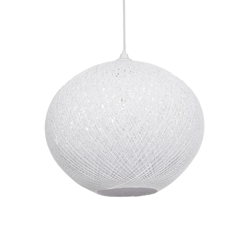 GLOBOSTAR® SOLEI 205-0007 Boho Κρεμαστό Φωτιστικό Οροφής με Ντουί 1 x E27 AC 220-240V IP20 - Λευκό - M40 x Π40 x Υ45cm
