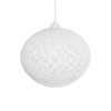 GLOBOSTAR® SOLEI 205-0007 Boho Κρεμαστό Φωτιστικό Οροφής με Ντουί 1 x E27 AC 220-240V IP20 - Λευκό - M40 x Π40 x Υ45cm