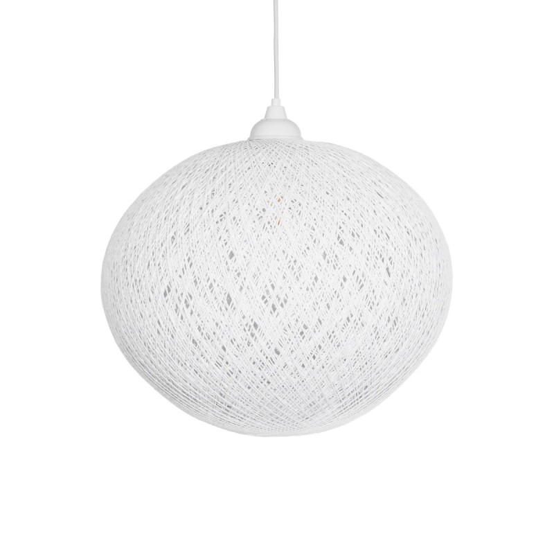 GLOBOSTAR® SOLEI 205-0007 Boho Κρεμαστό Φωτιστικό Οροφής με Ντουί 1 x E27 AC 220-240V IP20 - Λευκό - M40 x Π40 x Υ45cm