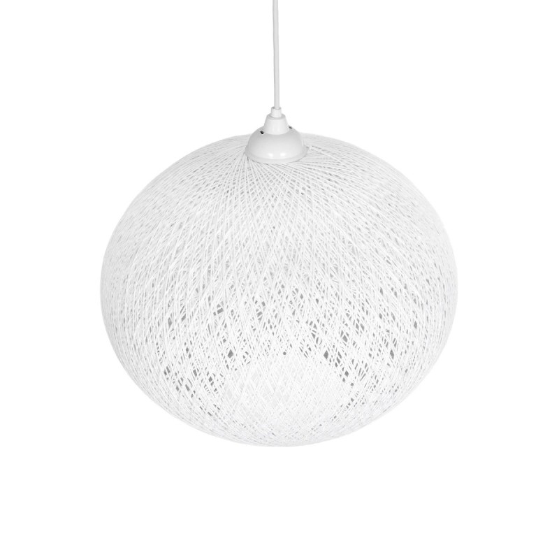 GLOBOSTAR® SOLEI 205-0007 Boho Κρεμαστό Φωτιστικό Οροφής με Ντουί 1 x E27 AC 220-240V IP20 - Λευκό - M40 x Π40 x Υ45cm