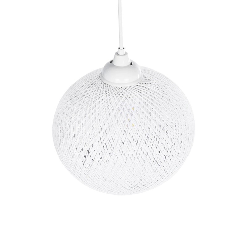 GLOBOSTAR® SOLEI 205-0009 Boho Κρεμαστό Φωτιστικό Οροφής με Ντουί 1 x E27 AC 220-240V IP20 - Λευκό - M20 x Π20 x Υ25cm