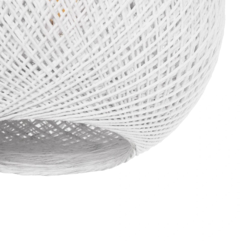 GLOBOSTAR® SOLEI 205-0009 Boho Κρεμαστό Φωτιστικό Οροφής με Ντουί 1 x E27 AC 220-240V IP20 - Λευκό - M20 x Π20 x Υ25cm