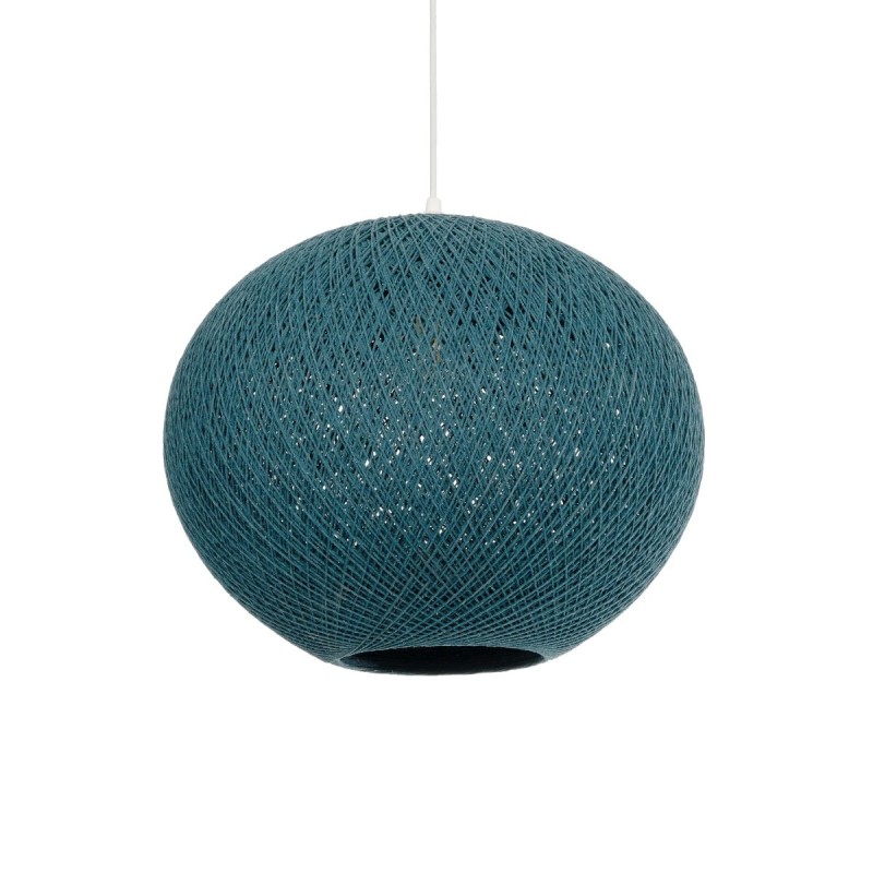 GLOBOSTAR® SOLEI 205-0010 Boho Κρεμαστό Φωτιστικό Οροφής με Ντουί 1 x E27 AC 220-240V IP20 - Τιρκουάζ - M40 x Π40 x Υ45cm