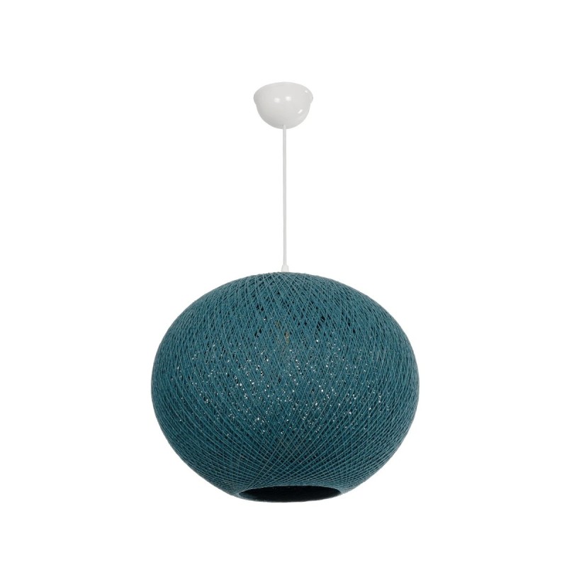 GLOBOSTAR® SOLEI 205-0010 Boho Κρεμαστό Φωτιστικό Οροφής με Ντουί 1 x E27 AC 220-240V IP20 - Τιρκουάζ - M40 x Π40 x Υ45cm