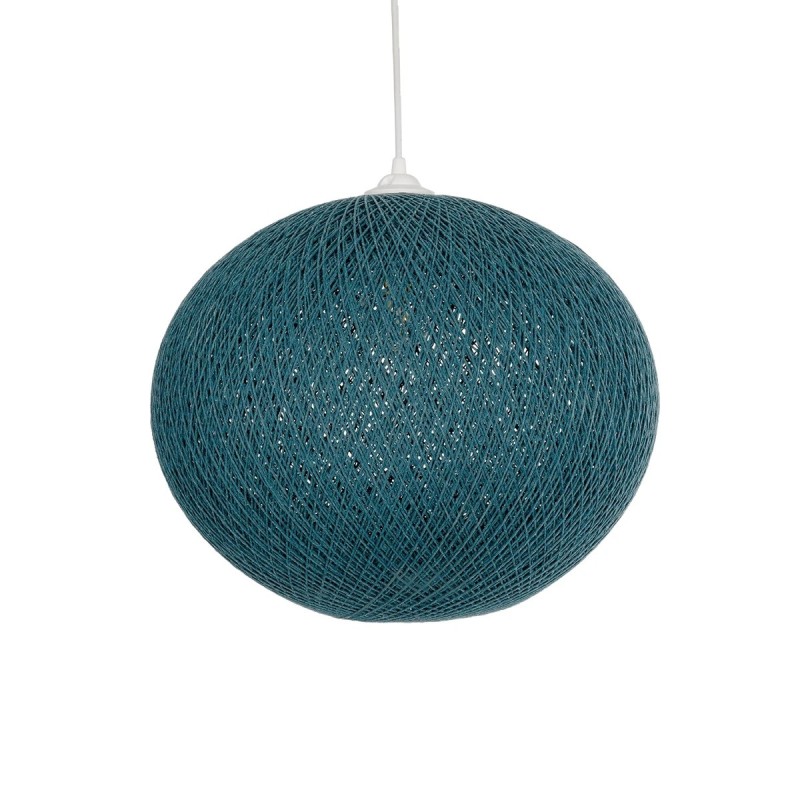 GLOBOSTAR® SOLEI 205-0010 Boho Κρεμαστό Φωτιστικό Οροφής με Ντουί 1 x E27 AC 220-240V IP20 - Τιρκουάζ - M40 x Π40 x Υ45cm