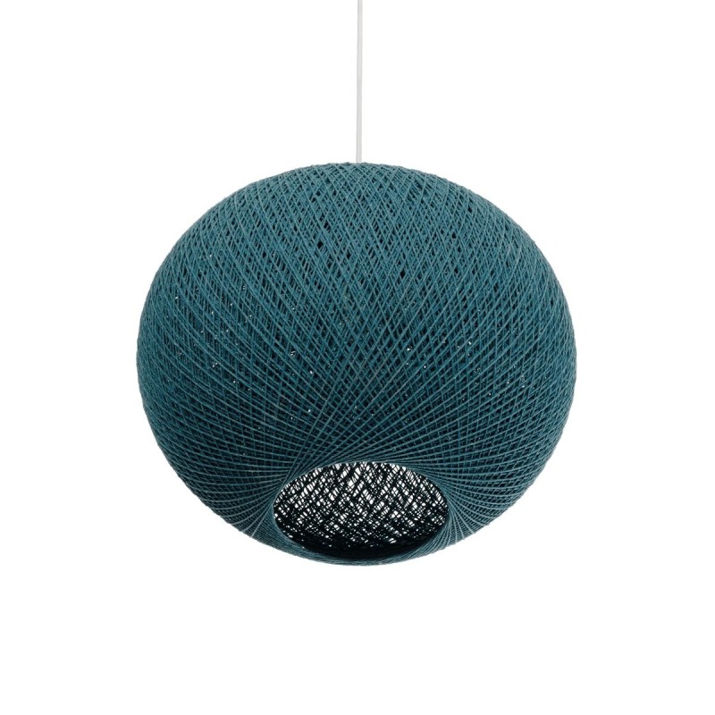 GLOBOSTAR® SOLEI 205-0010 Boho Κρεμαστό Φωτιστικό Οροφής με Ντουί 1 x E27 AC 220-240V IP20 - Τιρκουάζ - M40 x Π40 x Υ45cm