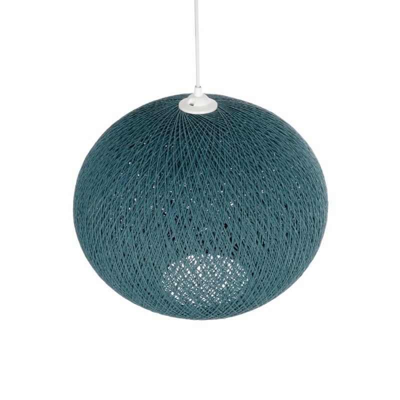 GLOBOSTAR® SOLEI 205-0010 Boho Κρεμαστό Φωτιστικό Οροφής με Ντουί 1 x E27 AC 220-240V IP20 - Τιρκουάζ - M40 x Π40 x Υ45cm