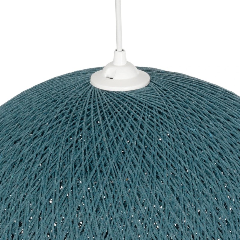 GLOBOSTAR® SOLEI 205-0010 Boho Κρεμαστό Φωτιστικό Οροφής με Ντουί 1 x E27 AC 220-240V IP20 - Τιρκουάζ - M40 x Π40 x Υ45cm