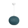 GLOBOSTAR® SOLEI 205-0011 Boho Κρεμαστό Φωτιστικό Οροφής με Ντουί 1 x E27 AC 220-240V IP20 - Τιρκουάζ - M30 x Π30 x Υ35cm