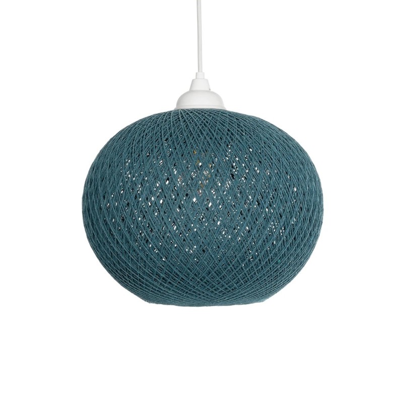 GLOBOSTAR® SOLEI 205-0011 Boho Κρεμαστό Φωτιστικό Οροφής με Ντουί 1 x E27 AC 220-240V IP20 - Τιρκουάζ - M30 x Π30 x Υ35cm