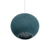 GLOBOSTAR® SOLEI 205-0011 Boho Κρεμαστό Φωτιστικό Οροφής με Ντουί 1 x E27 AC 220-240V IP20 - Τιρκουάζ - M30 x Π30 x Υ35cm
