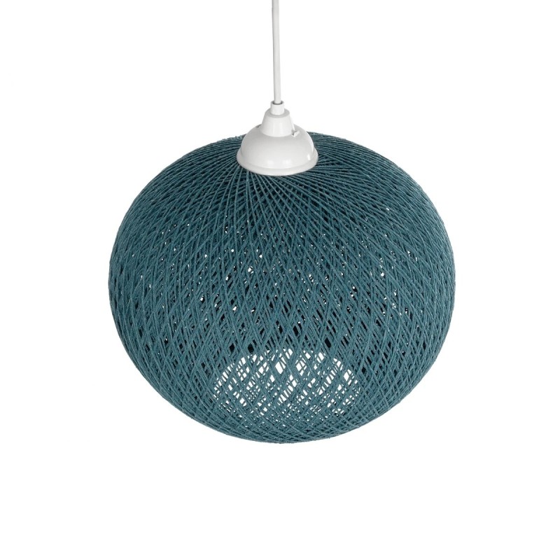 GLOBOSTAR® SOLEI 205-0011 Boho Κρεμαστό Φωτιστικό Οροφής με Ντουί 1 x E27 AC 220-240V IP20 - Τιρκουάζ - M30 x Π30 x Υ35cm