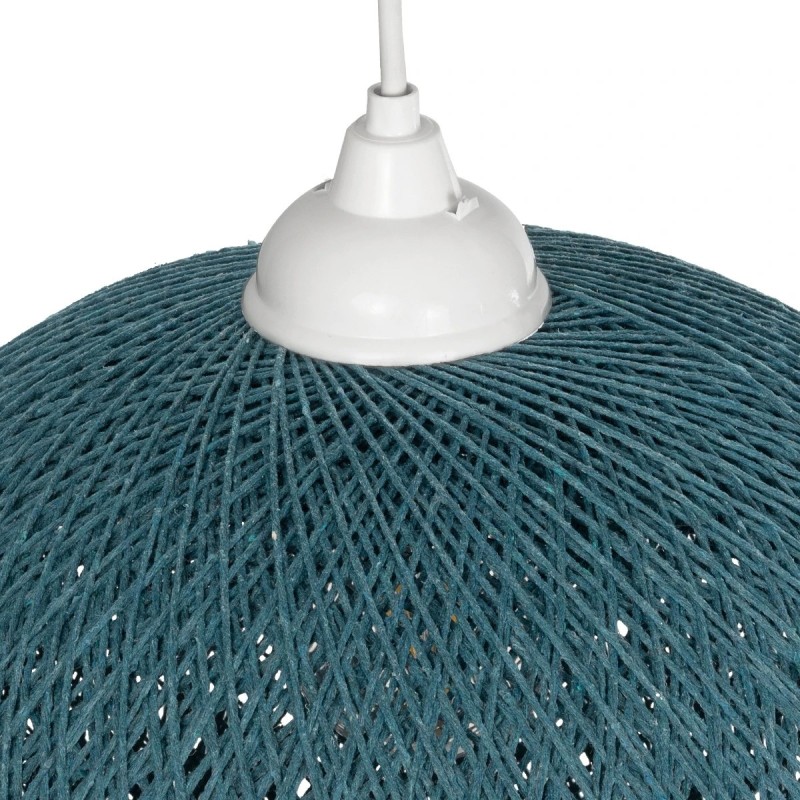 GLOBOSTAR® SOLEI 205-0011 Boho Κρεμαστό Φωτιστικό Οροφής με Ντουί 1 x E27 AC 220-240V IP20 - Τιρκουάζ - M30 x Π30 x Υ35cm