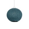 GLOBOSTAR® SOLEI 205-0012 Boho Κρεμαστό Φωτιστικό Οροφής με Ντουί 1 x E27 AC 220-240V IP20 - Τιρκουάζ - M20 x Π20 x Υ25cm