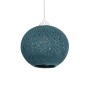 GLOBOSTAR® SOLEI 205-0012 Boho Κρεμαστό Φωτιστικό Οροφής με Ντουί 1 x E27 AC 220-240V IP20 - Τιρκουάζ - M20 x Π20 x Υ25cm