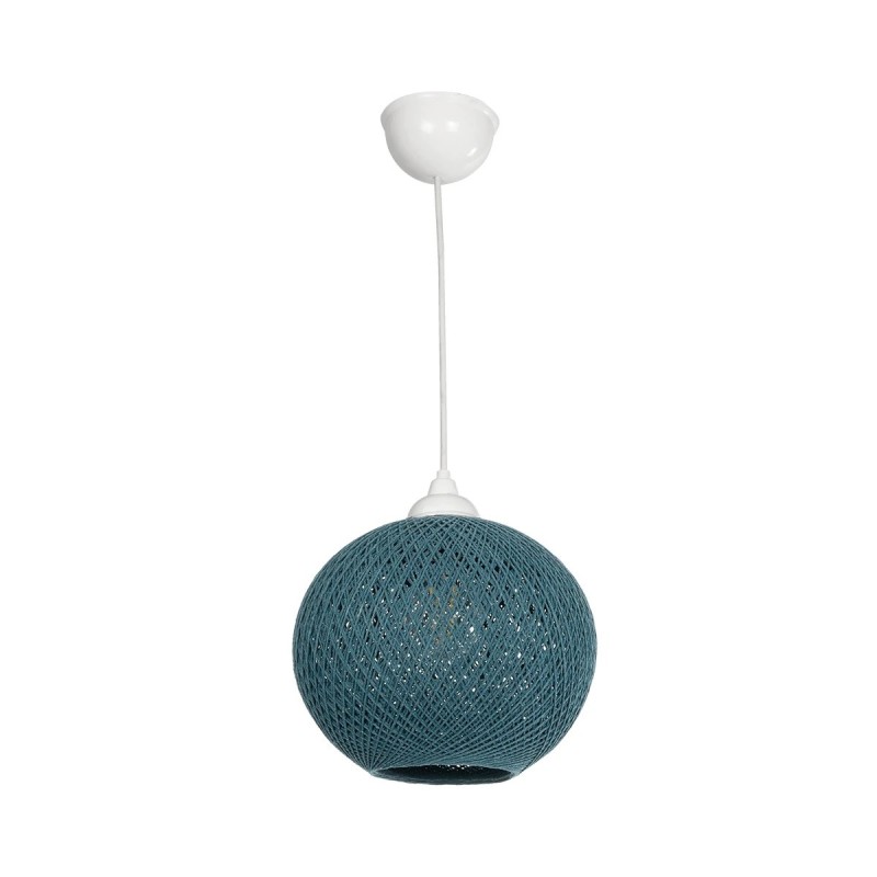 GLOBOSTAR® SOLEI 205-0012 Boho Κρεμαστό Φωτιστικό Οροφής με Ντουί 1 x E27 AC 220-240V IP20 - Τιρκουάζ - M20 x Π20 x Υ25cm