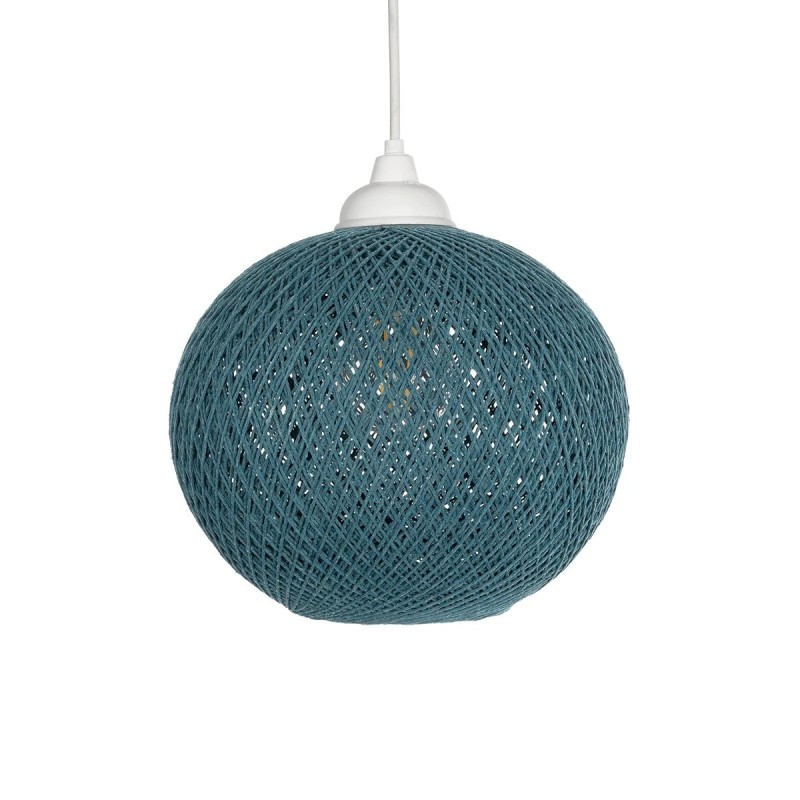 GLOBOSTAR® SOLEI 205-0012 Boho Κρεμαστό Φωτιστικό Οροφής με Ντουί 1 x E27 AC 220-240V IP20 - Τιρκουάζ - M20 x Π20 x Υ25cm
