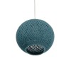 GLOBOSTAR® SOLEI 205-0012 Boho Κρεμαστό Φωτιστικό Οροφής με Ντουί 1 x E27 AC 220-240V IP20 - Τιρκουάζ - M20 x Π20 x Υ25cm